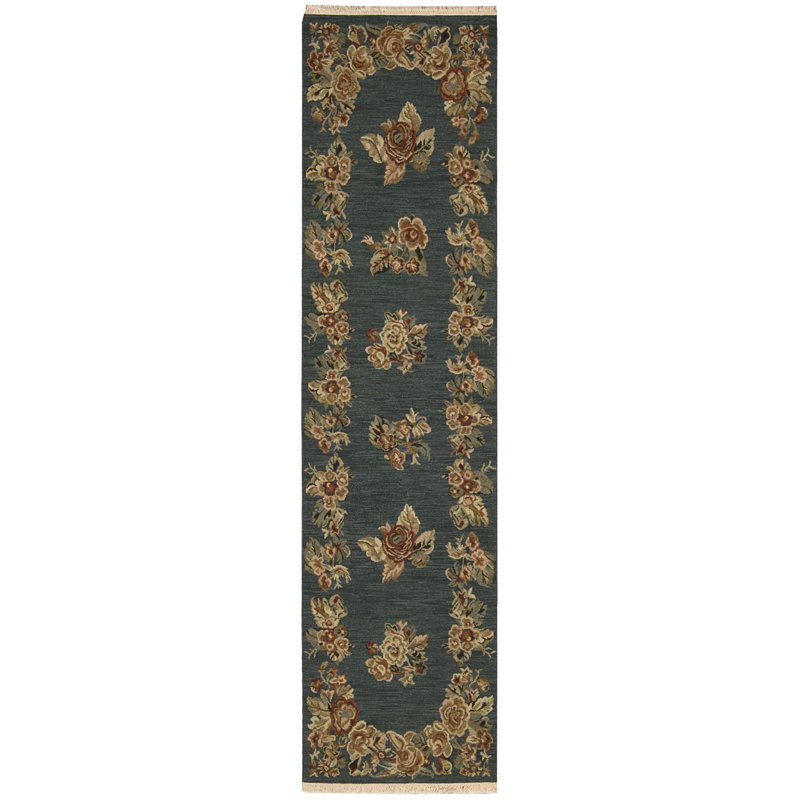 Zinvor Wool Floral Indoor Rug, Runner 2'6" x 10'