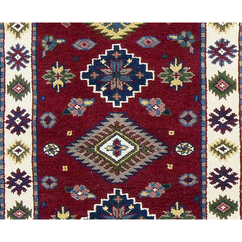 Kazak Hand Woven Wool Oriental Area Rug