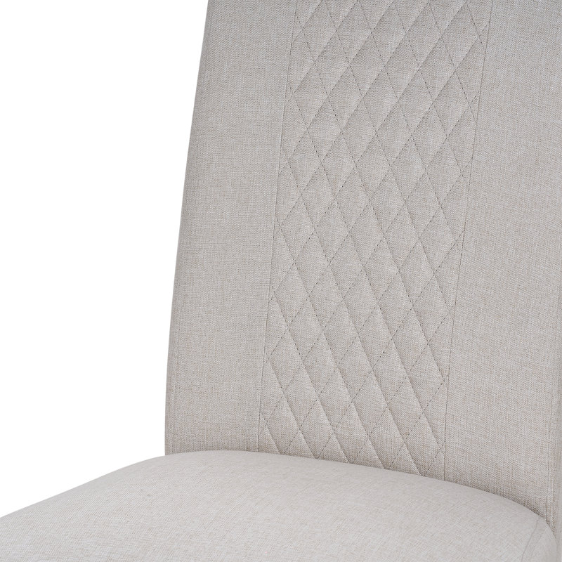 Chaise de salle à manger rembourrée 4 pièces, Beige