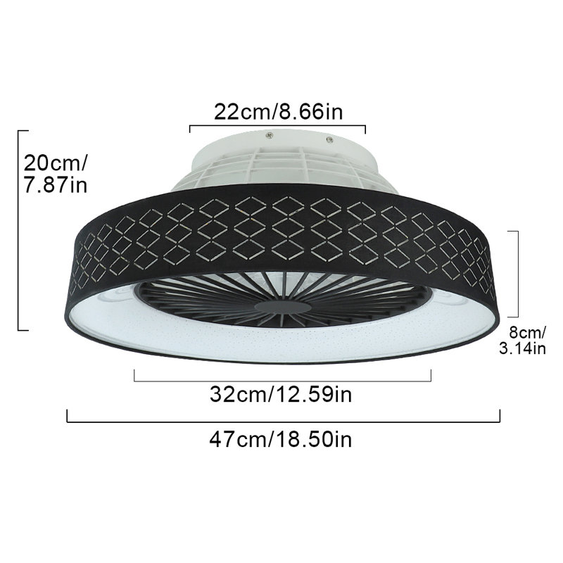 Sciotodale 18.5'' Ceiling Fan with LED Lights
