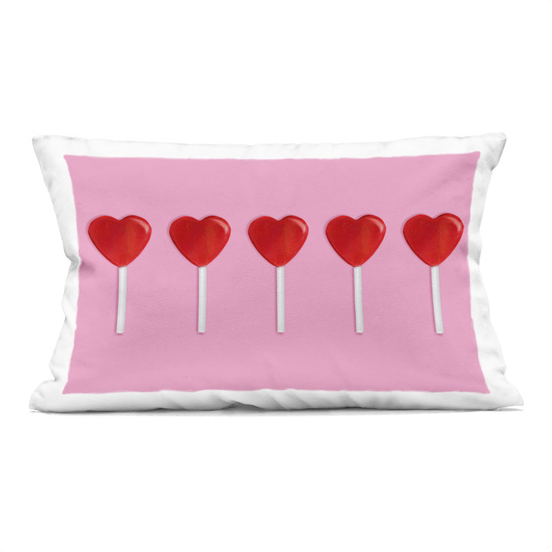 Coussin décoratif Valentine's Heart Pops, imprimé par Lish Creative, 14 x 7 x 20