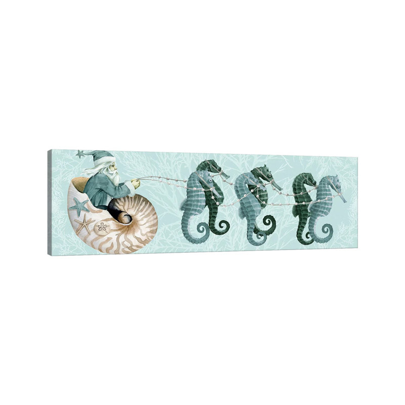 The Sea Santa Collection D by Grace Popp - Wrapped Canvas Panoramic Gallery-Wrapped Canvas Giclée