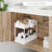 StorageBud 2 Tier Non-Slip Grip Under Sink Organizer with Utility Hooks, Side Caddy & Sliding Drawer-79700253