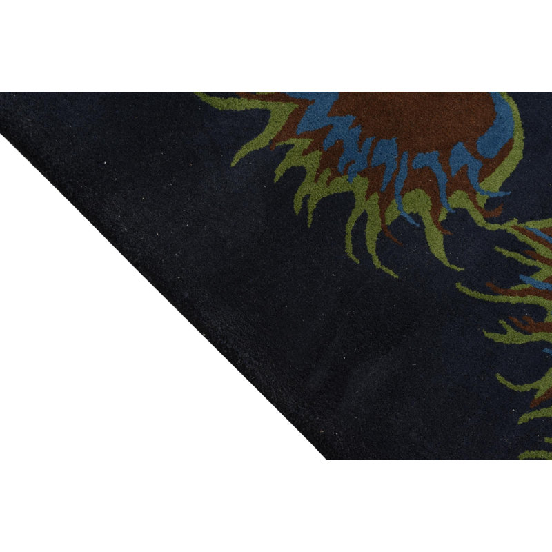 Tapis carré bleu marine Otto