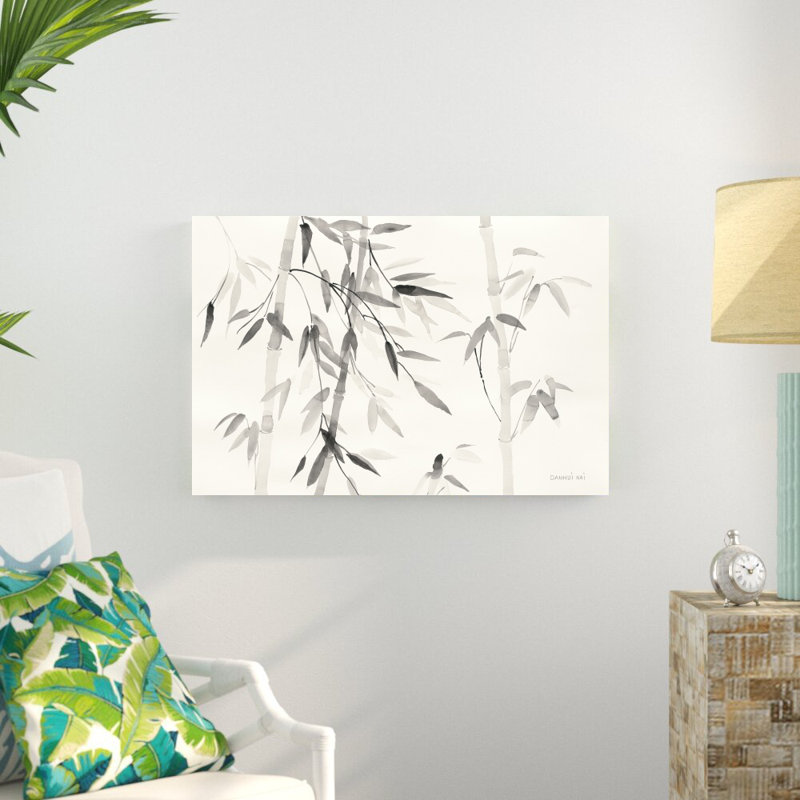 «Bamboo Leaves III» par Danhui Nai, reproduction d'art sur toile tendue, H 24 po x l 36 po