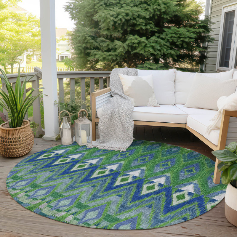 Khiri Southwestern Rug, Round 8'