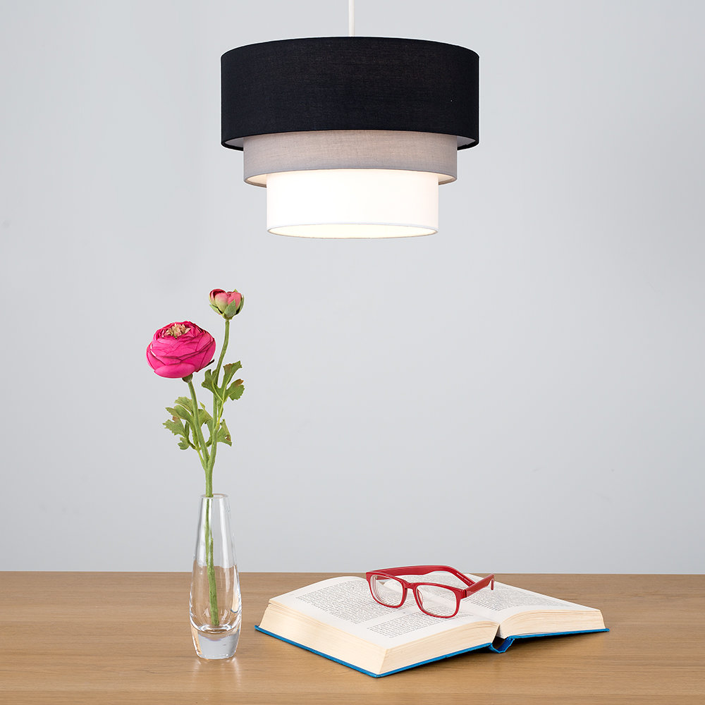20cm H Fabric Drum Pendant Shade ( Screw On )