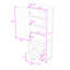 Armoire de rangement autoportante à 2 tiroirs avec tablettes réglables-1276350897