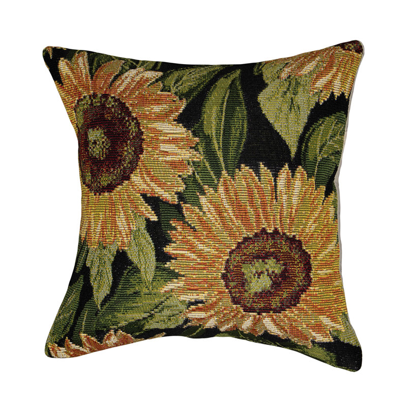 Floral Outdoor Throw Pillow, 18" x 18", Square