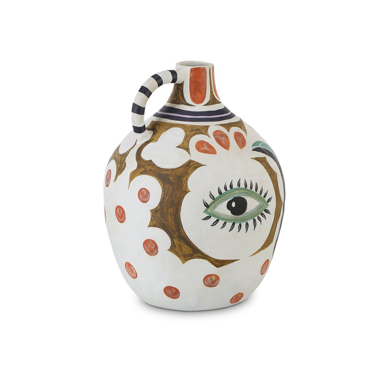 Hamsa Handmade Terracotta Table Vase