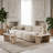 Modular Travertine Coffee Table Set of 2