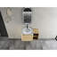 Meuble-lavabo mural 36 po avec lavabo d'art en céramique, tablettes de rangement, porte à fermeture en douceur, contreplaqué. Dalle de pierre blanche, installation facile, grande capacité de conception moderne, utilisation silencieuse, qualité