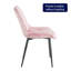 Chaise d'appoint capitonnée en velours rose-753814461