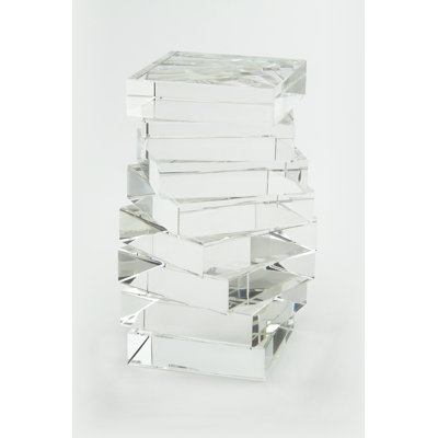 "Twisted" Crystal Bookend Pair
