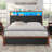 Fluted Design Bed with Bookcase and Drawers-651966788-651966842