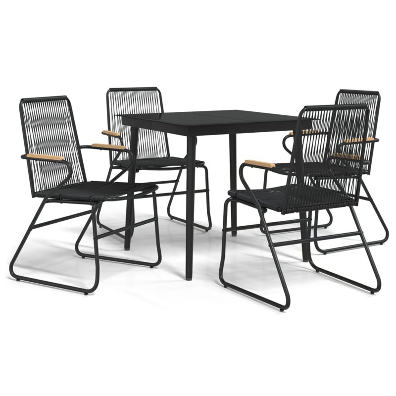 Lasone 4 - Person Wicker Patio Dining Set with Square Table