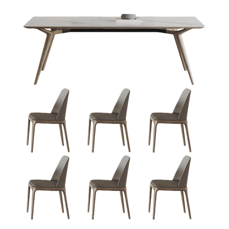 Home light luxury dining table and chair, 29.5"H x 78.7"L x 39.3"W