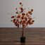 3 pi. Arbre d'automne artificiel pré-éclairé avec 80 lumières DEL blanc chaud