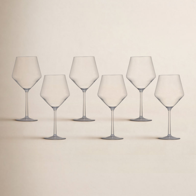 Fortessa Sole Outdoor Shatter Resistant BPA Free Premium Copolyester Plastic Drinkware 6 Pack, Yellow Sun, Sauvignon Blanc Glass