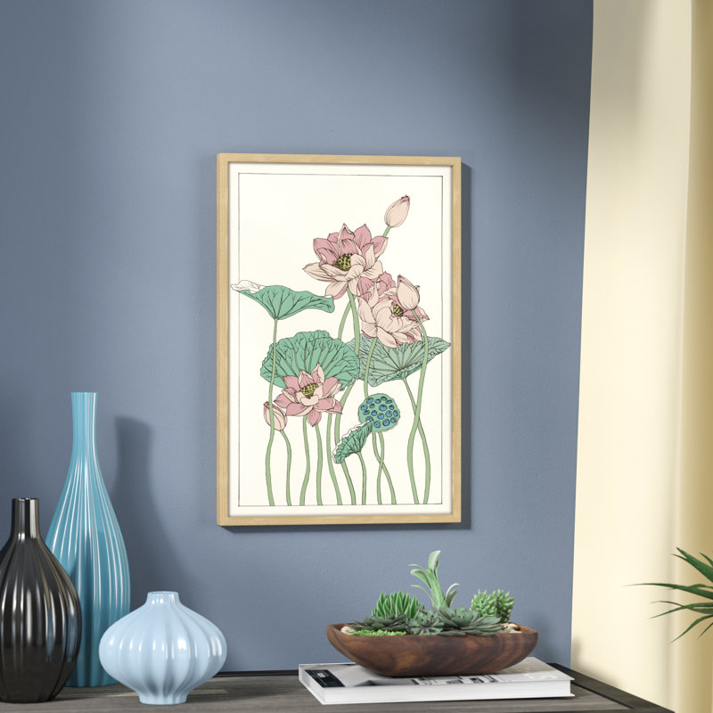Botanical Gloriosa Lotus I - Single Picture Frame Print, 61cm H x 41cm W