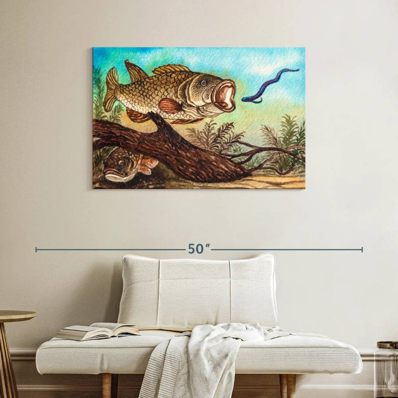 Brampt Largemouth Bass, 26" H x 39" W