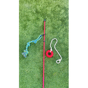 Ultimate Outdoor Tug Pole – Includes Rope, Ball, Tire & Peanut Butter Treat Option