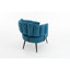 Chaises d'appoint à ressorts ensachés, chaise de lecture moderne en acier chenille pour la maison