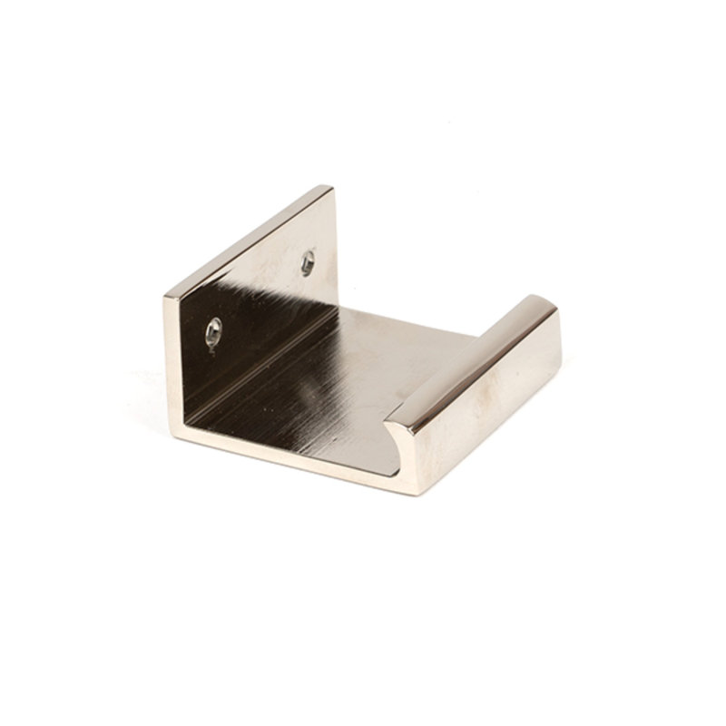 Polished Brass 50Mm Plain Edge Pull, Polished Nickel, 3 cm
