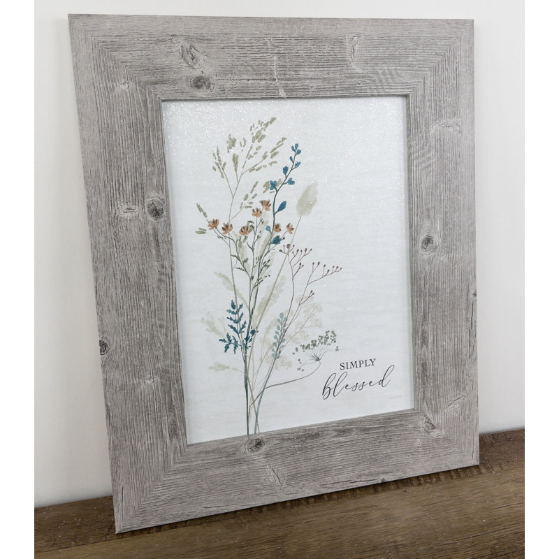 Family / Home Simply Blessed - cadre photo, Encadré gris