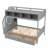 Twin Over Full Bunk Bed In Gray With Shelfs ｜ Storage Staircase And 2 Drawers｜Full Safety Design & Solid Pine Construction｜Solid 4-Step Storage Staircase-1746492568