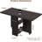 Folding Dining Table, Drop Leaf Dining Table With 6 Wheels And 2-Layer Storage Shelf-107266210