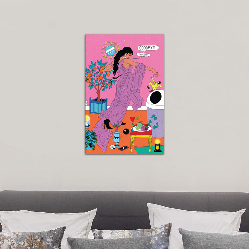 Goodbye Trash by Cosmo - Wrapped Canvas Print, 66.04 cm H x 45.72 cm W x 3.175 cm D