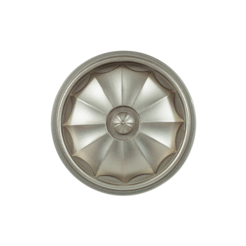 Lot de plusieurs boutons de meuble ronds surdimensionnés en nickel satiné de 1-5/8 po de diamètre, 1.625"