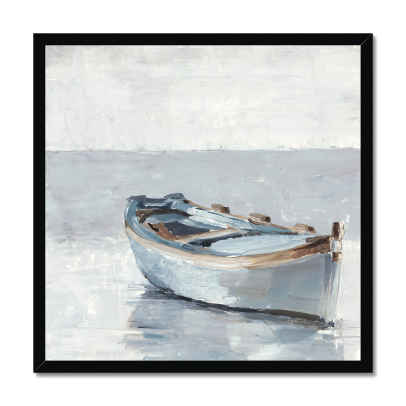 Reflected Horizon I by Ethan Harper - Painting, 55cm H x 55cm W, Black Framed Paper Print
