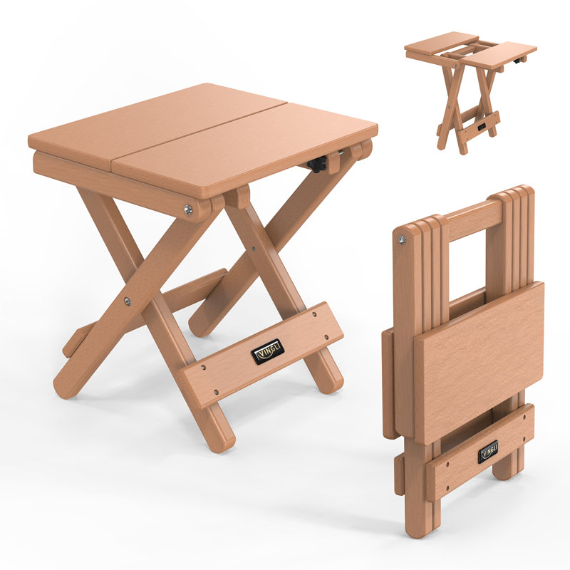 Patio HDPE Side Table End Tables, Brown