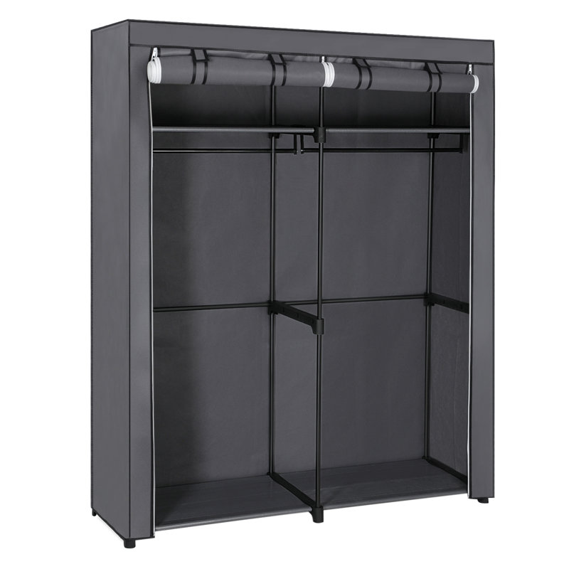 Illughi 140cm Portable Wardrobe, Grey