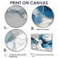 Tourbillon abstrait dans des tons bleus et blancs - ensemble de reproductions d'art mural-989954382-989954381-989954391
