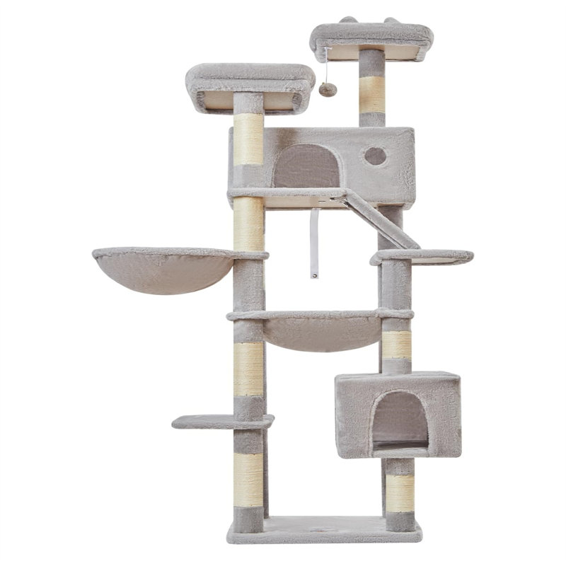 Arbre à chat Ersida, H 12,2 po x l 18,11 po x L 20,47 po, Gris