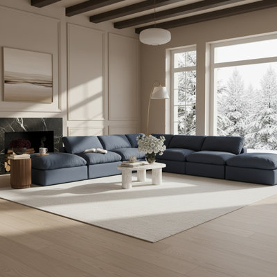 Hooria Upholstered L-Shaped Sectional Reversible