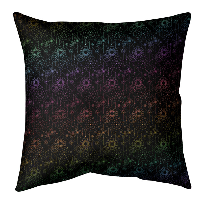 Place de l'astrologie Katelyn Elizabeth, Bourre en polyester, 20 po x 20 po, Noir, vert et brun