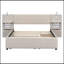 Lit plateforme tapissier avec lampes de lecture, tiroirs, lit gigogne et tablettes-288571059