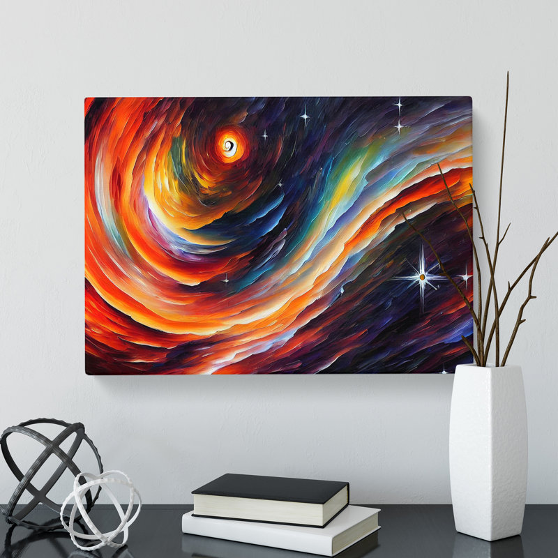 Wonderful Galaxy Abstract - Wrapped Canvas, 35cm H x 50cm W x 3cm D