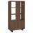 3-Shelf Open Bookcase with Doors