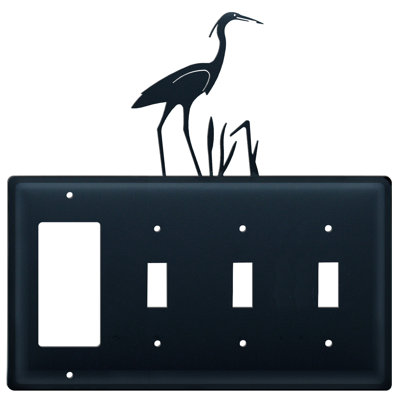 Heron 4-Gang Toggle Light Switch / Rocker Combination Wall Plate