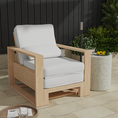 Darren Extendable Solid Wood Chaise Lounge with Lumbar Pillow
