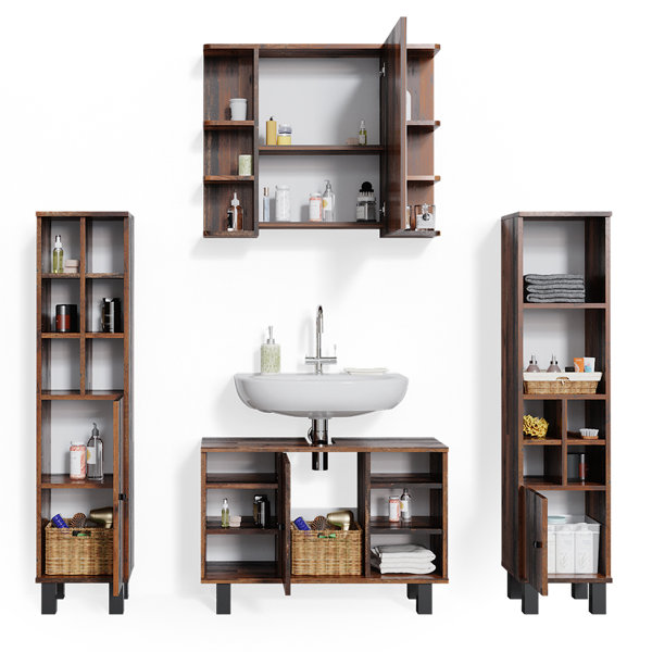 Brayden Studio Bodan 4 Pieces Bathroom Furniture Suite | Wayfair.co.uk