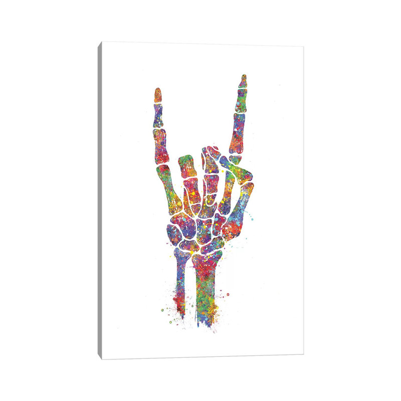 «Skeleton Hand» - reproduction, Toile tendue, H 60 po x l 40po x P 1,5 po