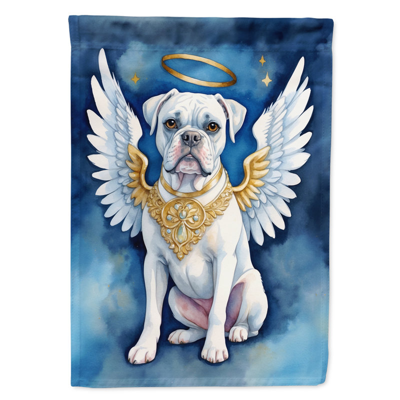 Boxer blanc «My Angel Garden» - drapeau blanc