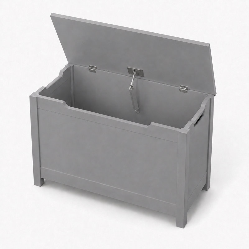 Fredine Storage Bench, Gray