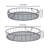 Black Wire Serving Tray, Round Metal Serving Tray with Handles